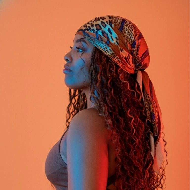 Mujer con trenzas espectaculares
